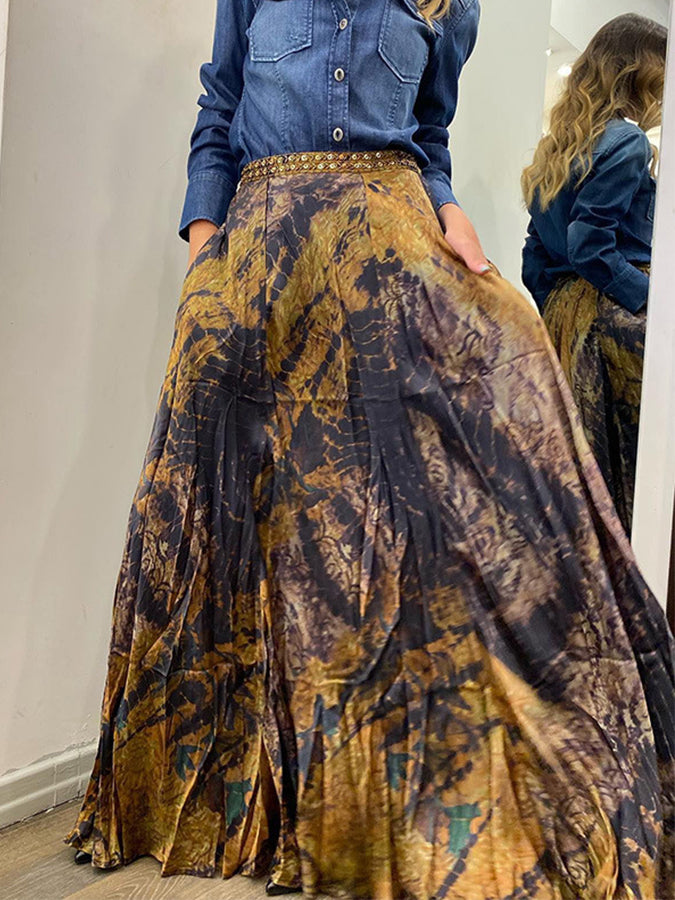 Abstract Printed Skirt