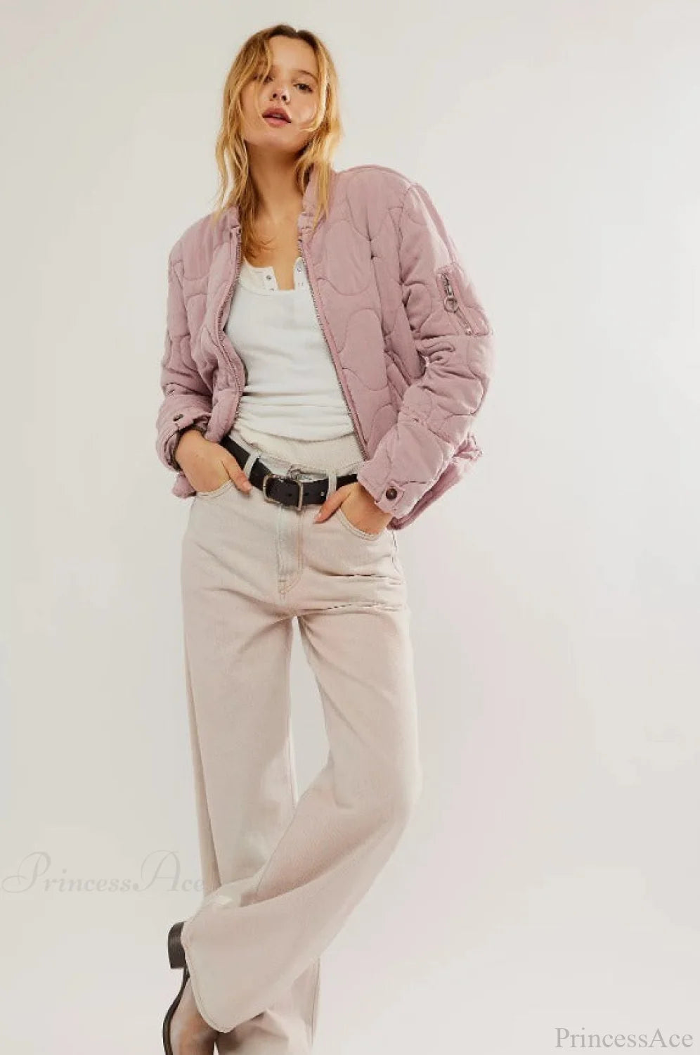 Urban Quilted Stand-collar Coat
