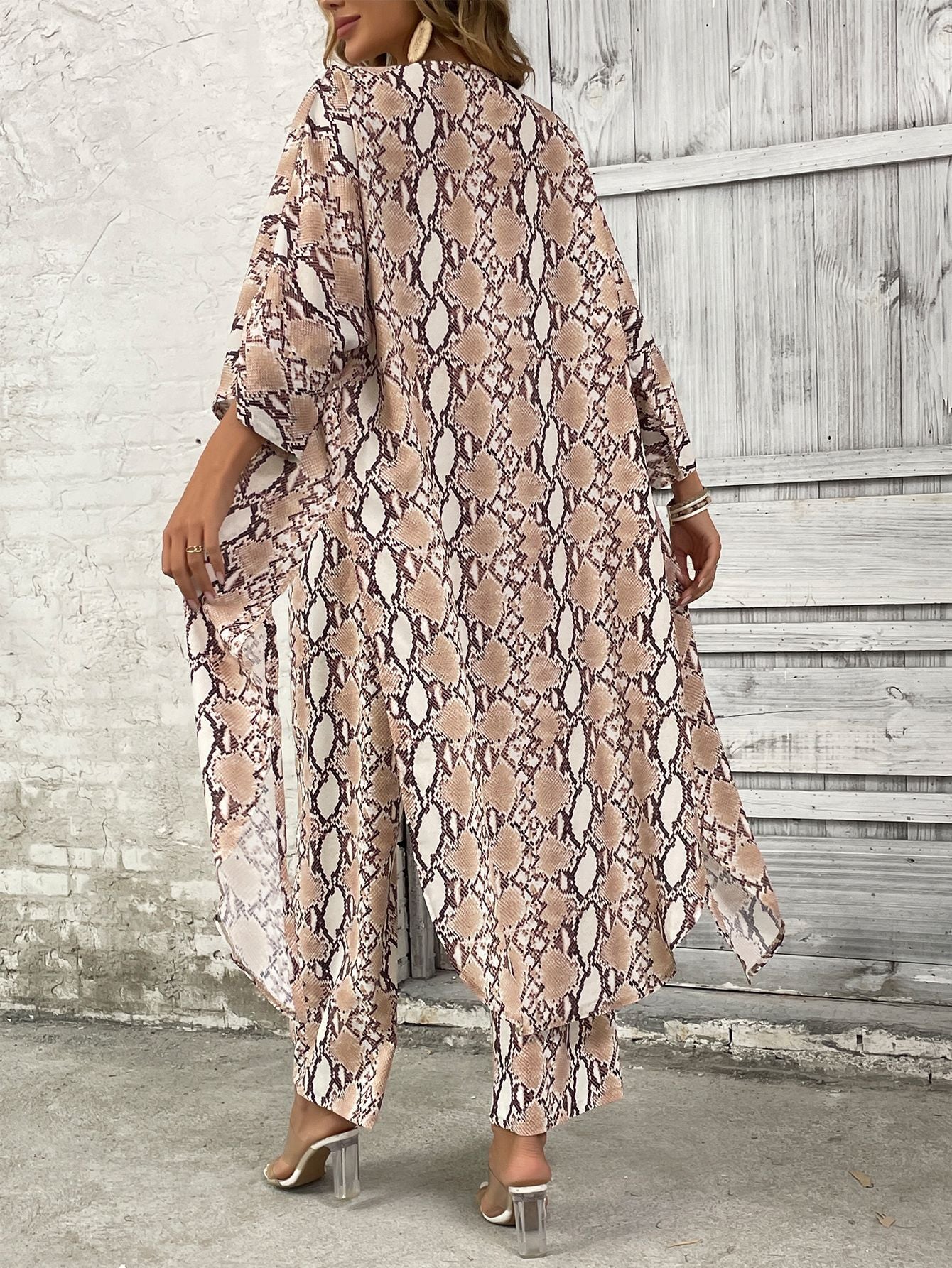 Holiday Printed Kimono and Pants Sets