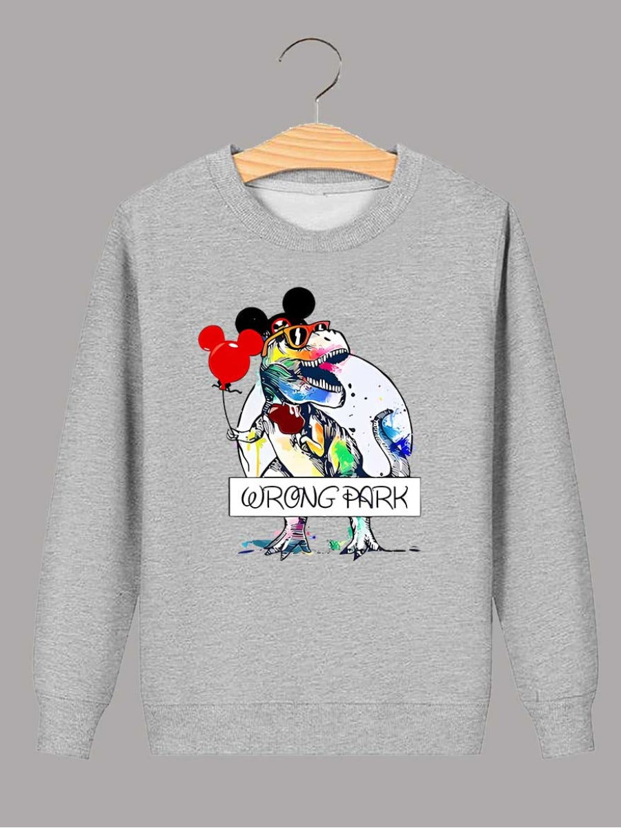 Cartoon Letter Print Sweatshirt At9035