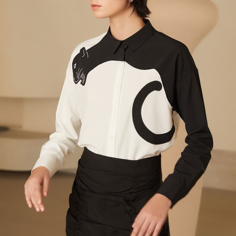 Panther Grace Embroidered Blouse