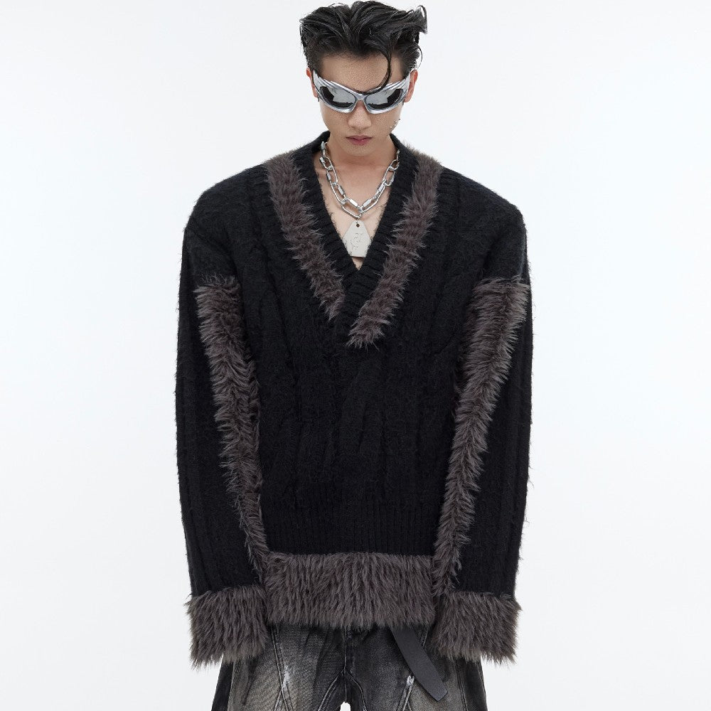 V-neck Pullover Sweater