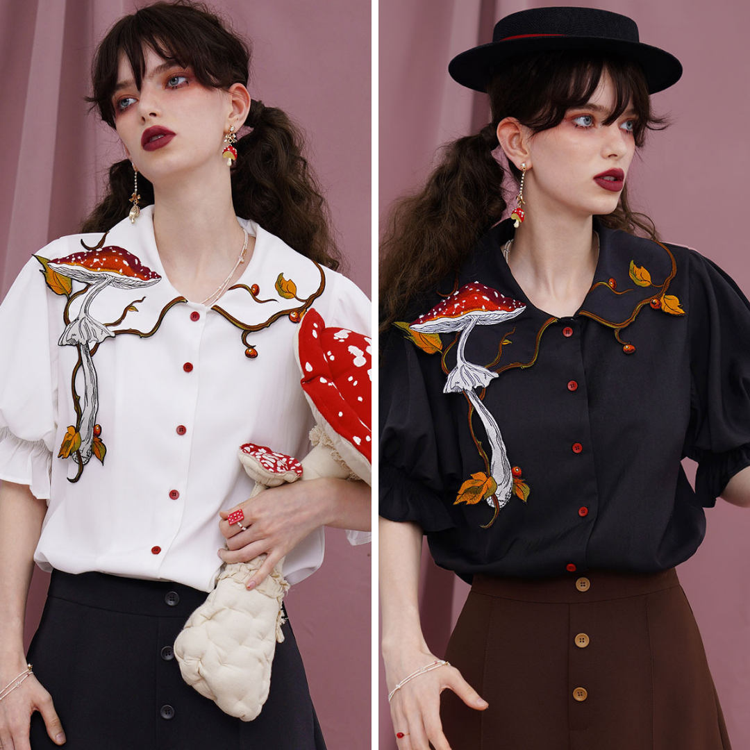 Magical Mushroom Meadow Blouse