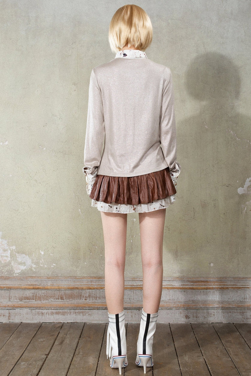 Pearl Drape Button Cardigan