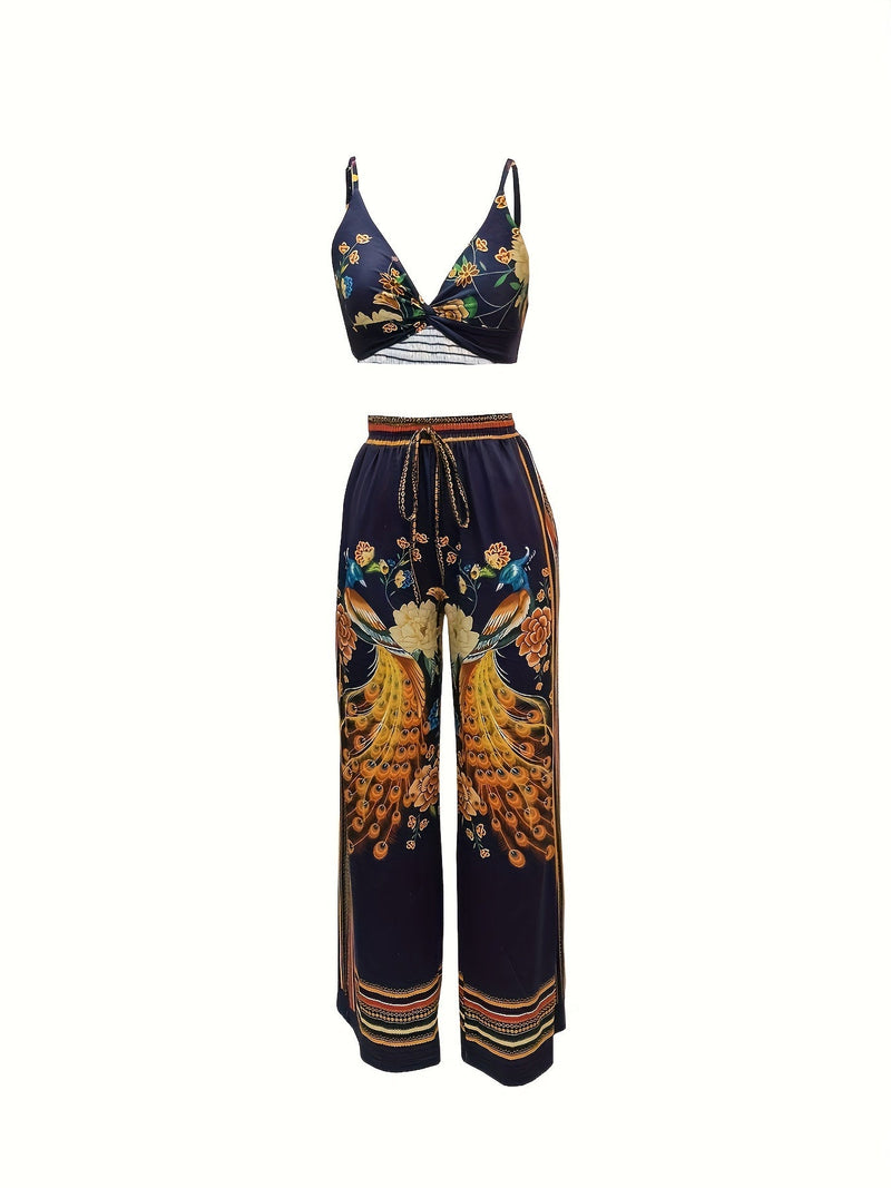 Butterfly Print Two-piece Set Dj2574