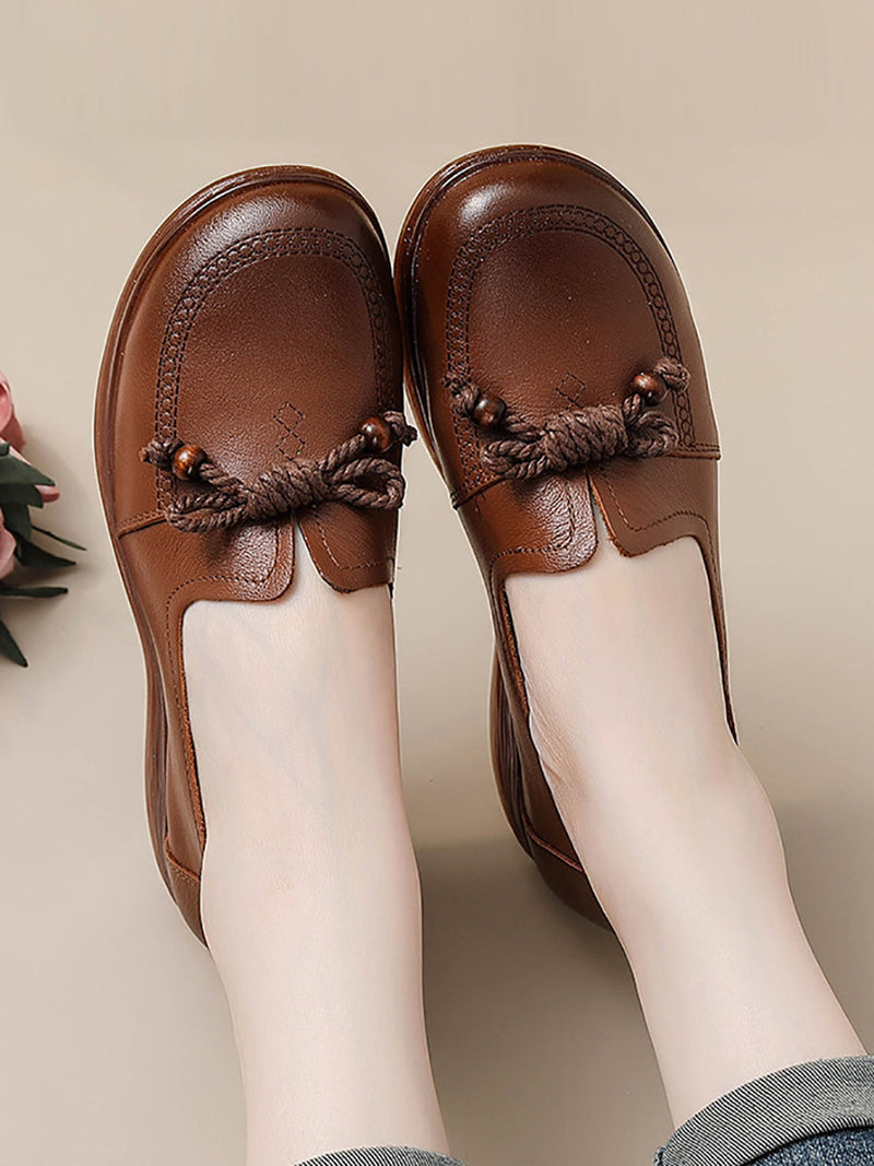 Autumn Genuine Leather Platform Shoes At1037
