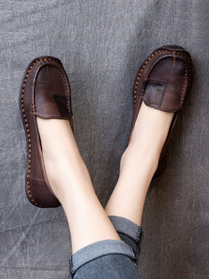 Summer Spliced Leather Shoes Pp1032