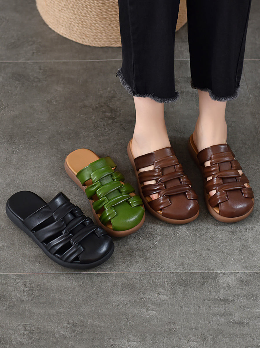 Sandals Summer Genuine Leather