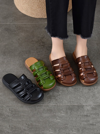 Sandals Summer Genuine Leather