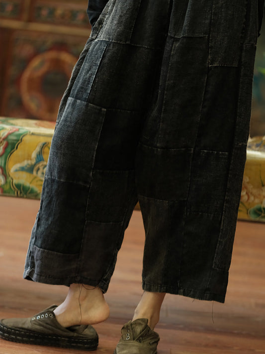 Spliced Summer Wide-leg Pants Ty1010