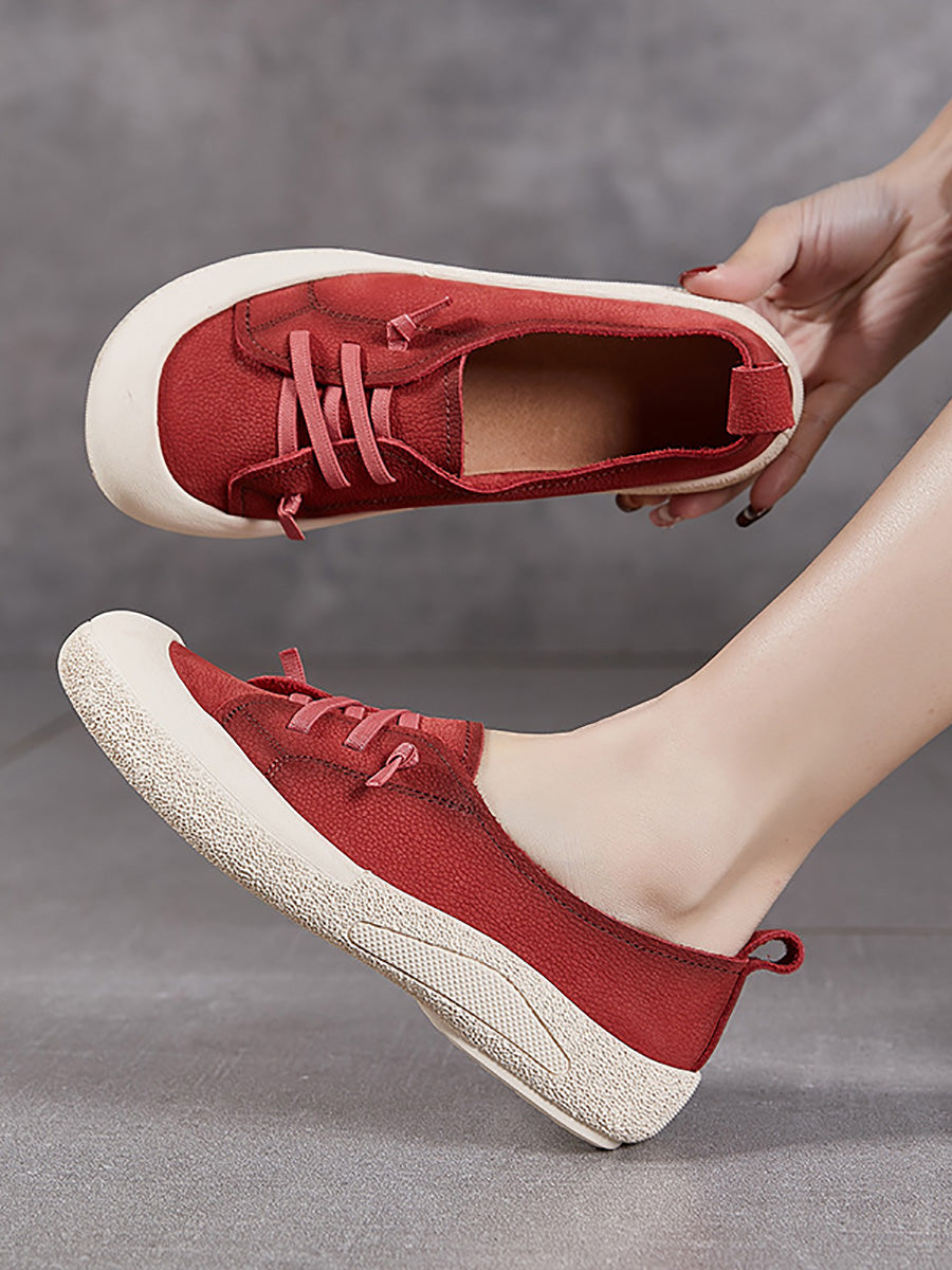 Genuine Leather Flat Summer Shoes