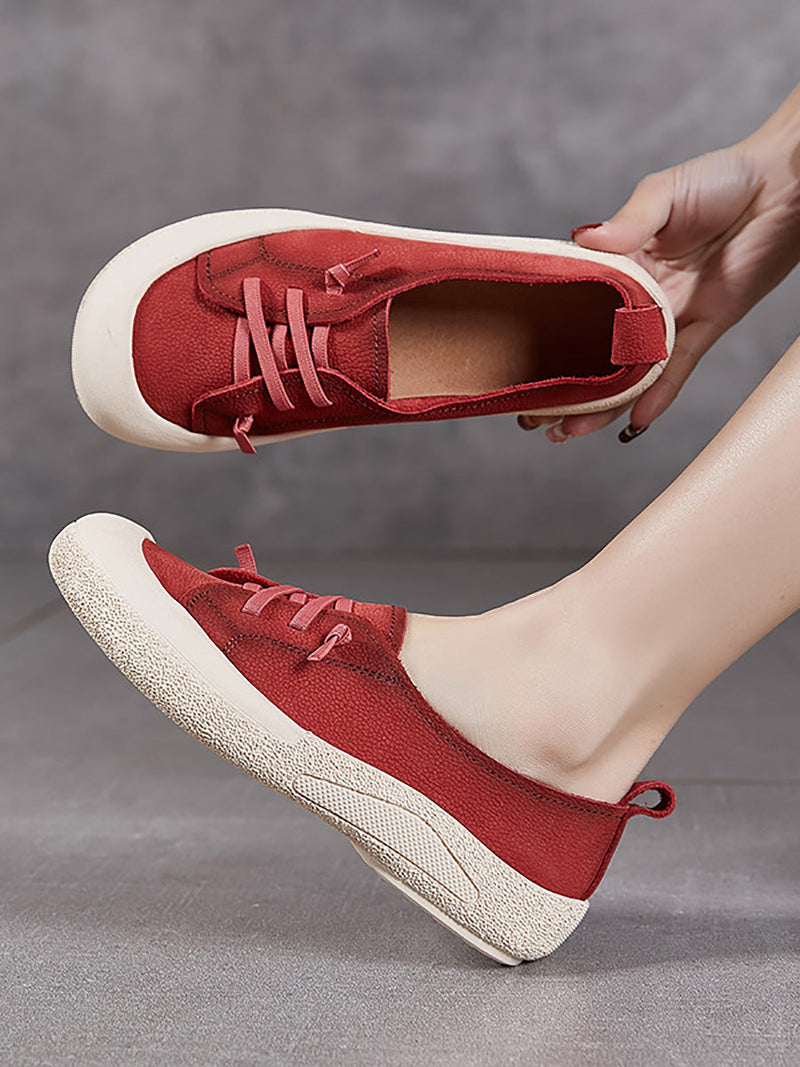 Genuine Leather Flat Summer Shoes