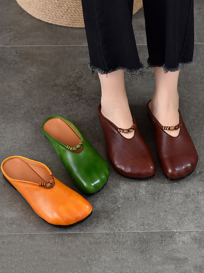 Summer Leather Soft Sandals