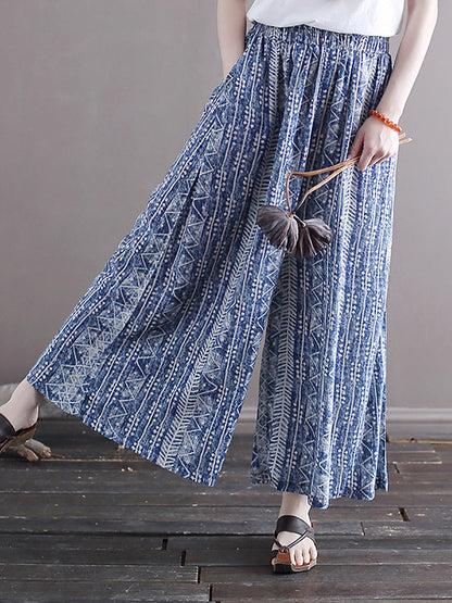Summer Batik Wide-leg Loose Pants Ll001