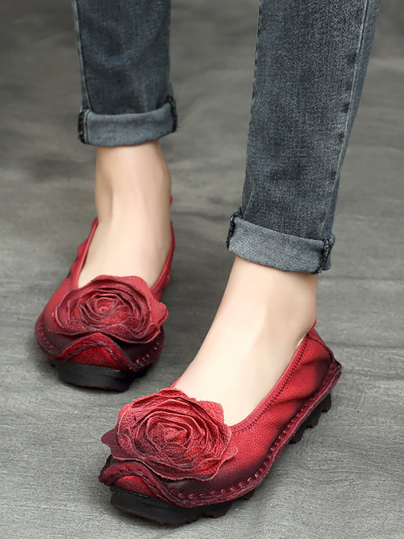 Summer Flower Leather Shoes Pp1033