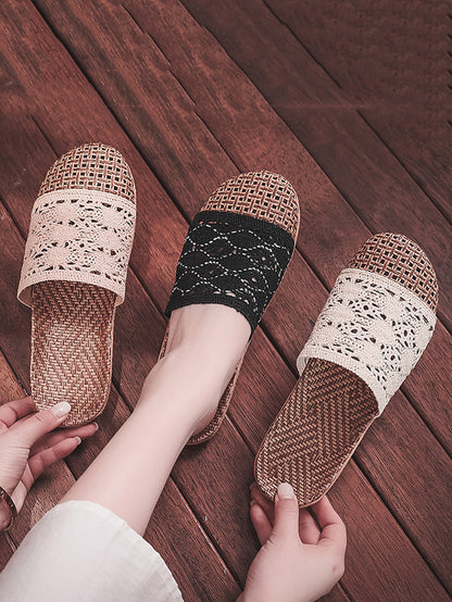 Summer Rattan Weaving Indoor Slippers Bn1024