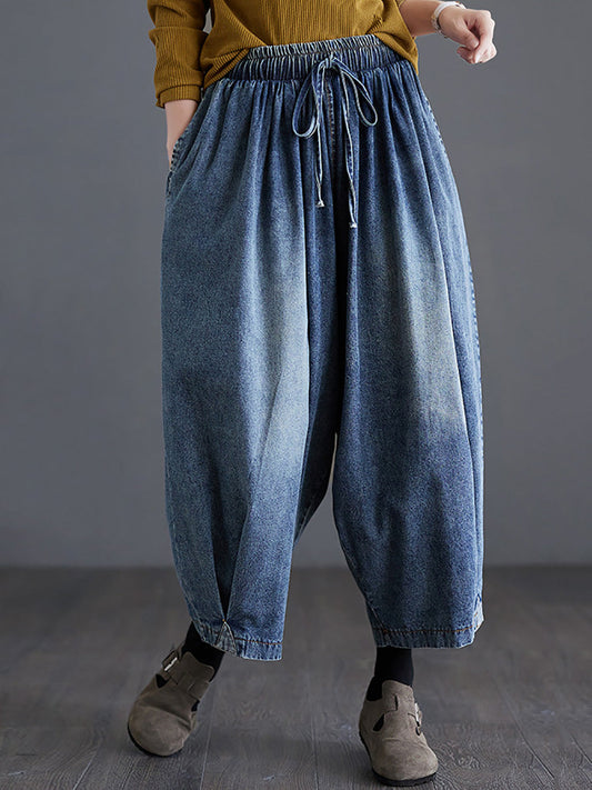 Summer Washed Wide-leg Denim Pants Co1020