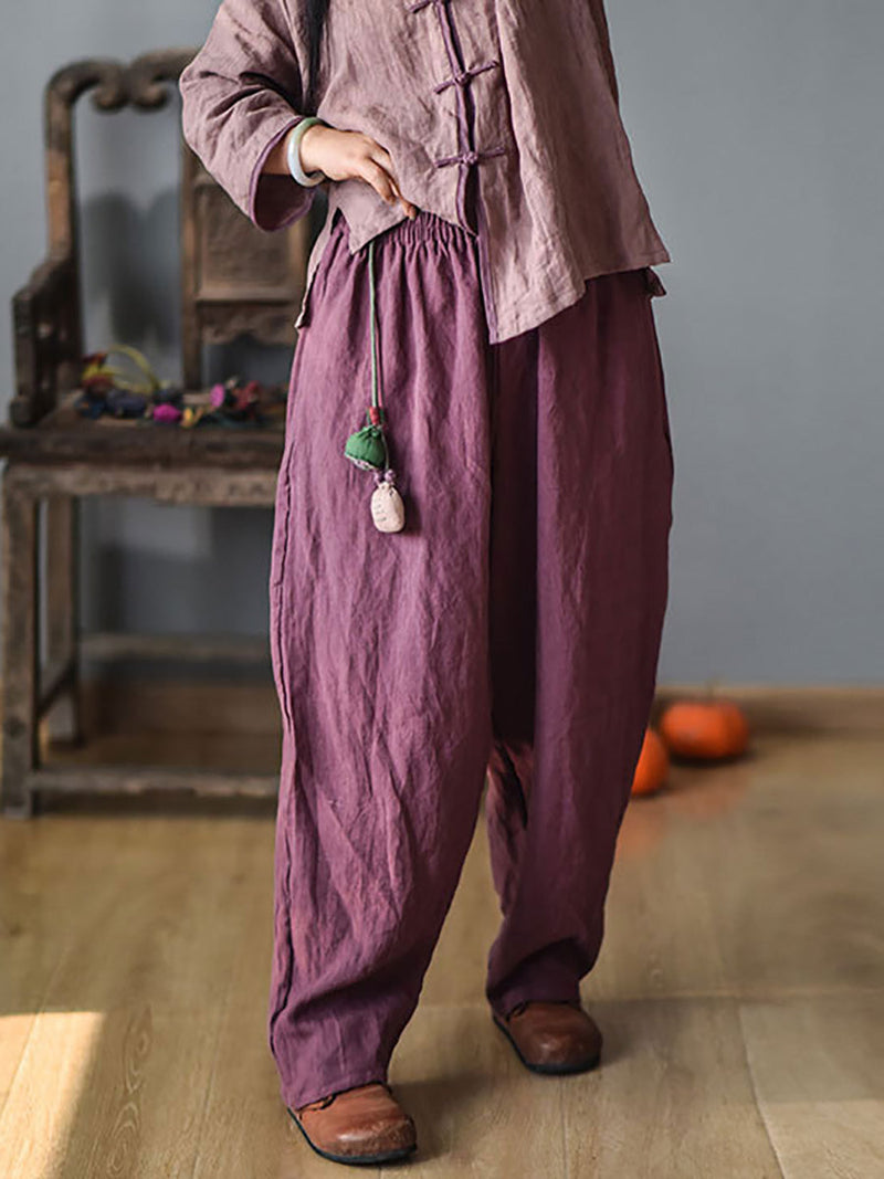 Spring Linen Harem Pants Fd040