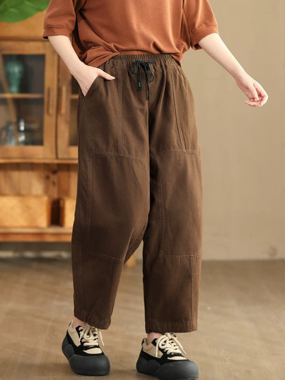 Autumn Spliced Pocket Harem Pants Ai1030