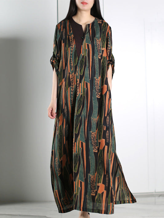 Summer Spliced Maxi Dress Ll053