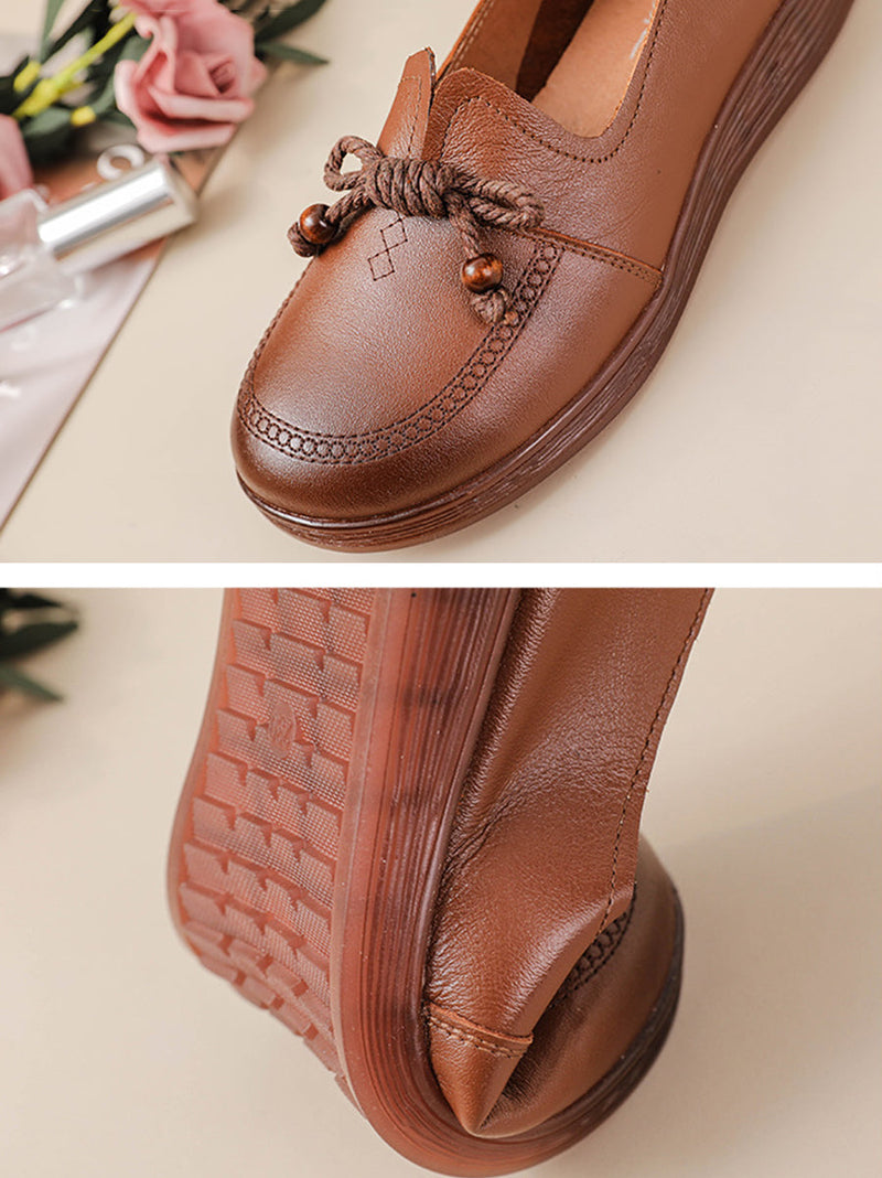 Autumn Genuine Leather Platform Shoes At1037