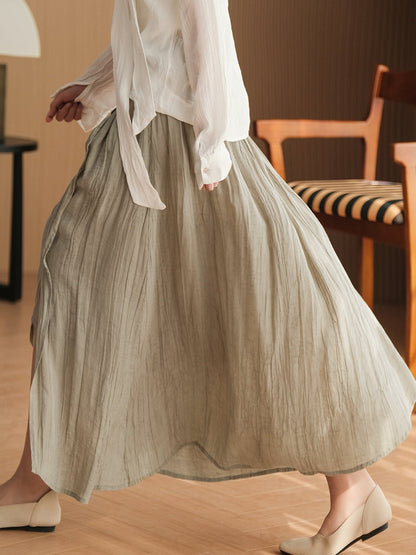 Ramie Loose Skirt Kl1030