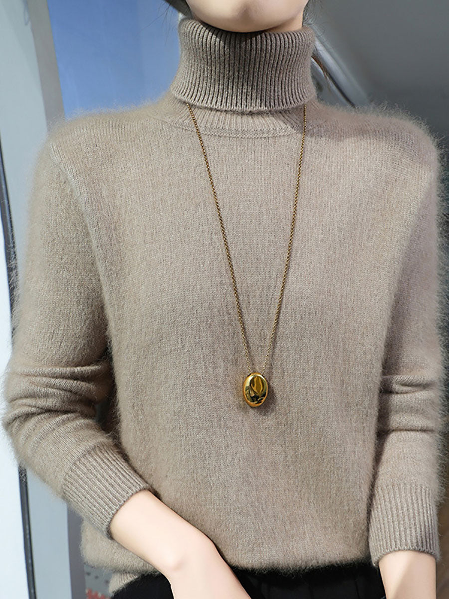 Autumn Turtleneck 100%wool Soft Sweater Ba1060