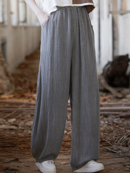Summer Tie-dye Straight-leg Linen Pants Cv1013