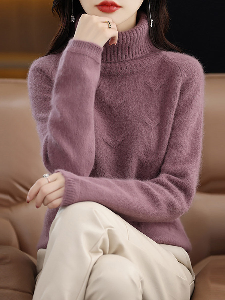 Autumn Turtleneck Wool Warm Knit Sweater Ax1032