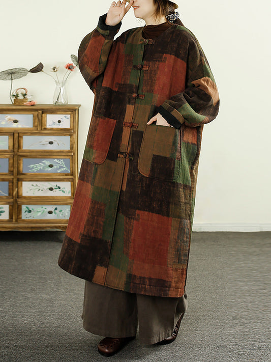 Autumn 100%cotton Long Padded Coat Ai1062