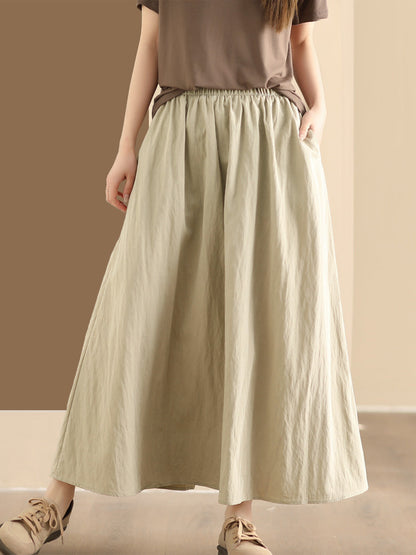 Summer Cotton A-shape Skirt Kl1014