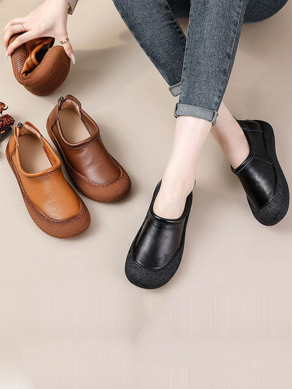 Autumn Soft Leather Flat Shoes As1007