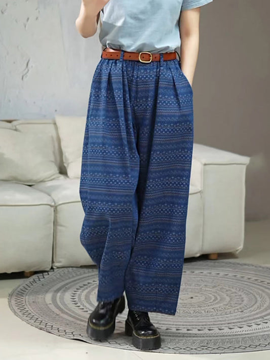 Summer Print Straight-leg Loose Pants Rr1025