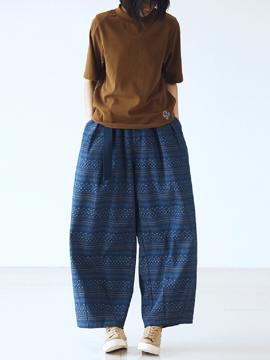 Summer Print Straight-leg Loose Pants Rr1025