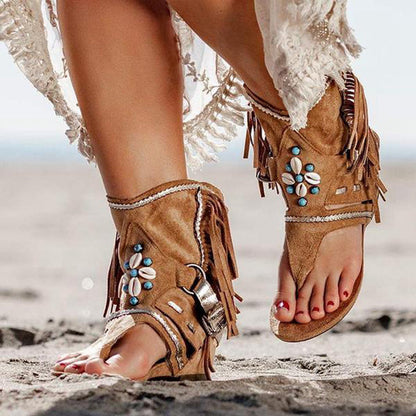 Retro Tassel Roman Beach Shoes