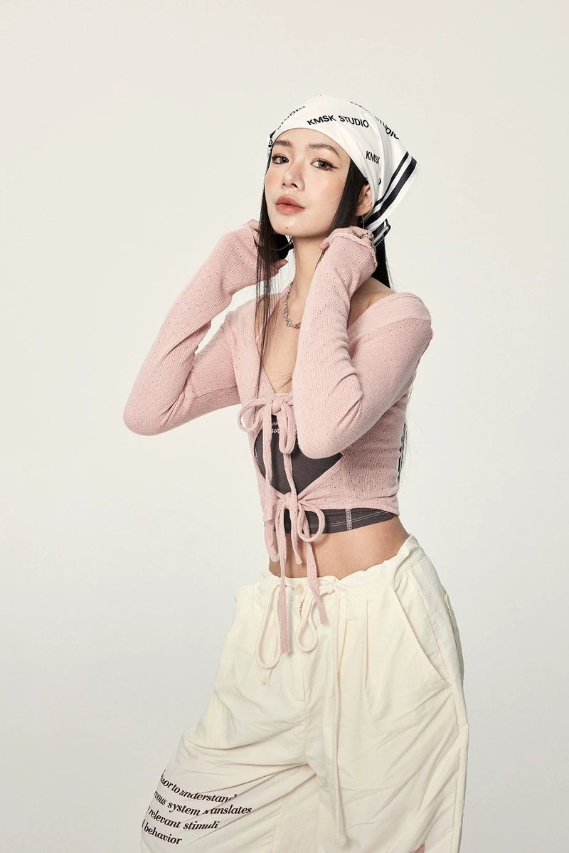 Tie Front Knit Cardigan