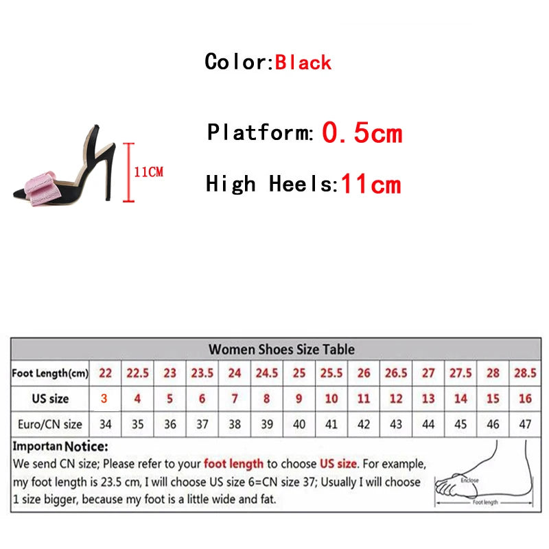 Spring Summer Crystal Bowknot Slingback Sandals High Heels Wedding Prom Shoes
