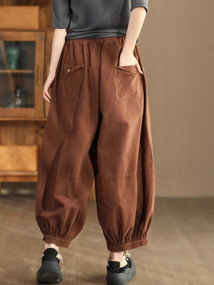 Autumn Spliced Cotton Harem Pants As1022