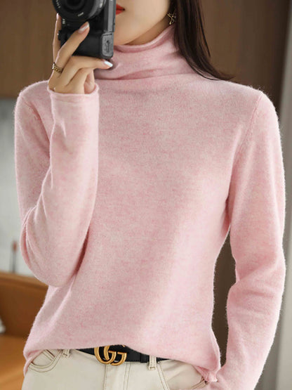 Autumn Turtleneck 100%wool Sweater Ba1009