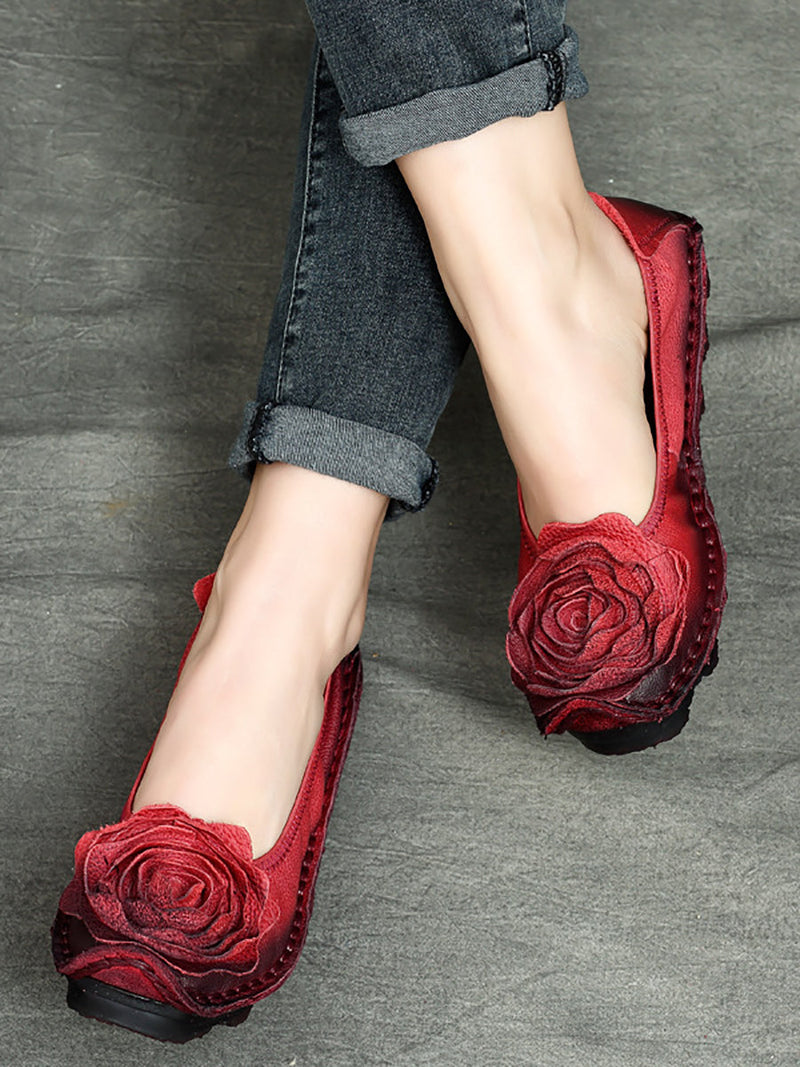 Summer Flower Leather Shoes Pp1033