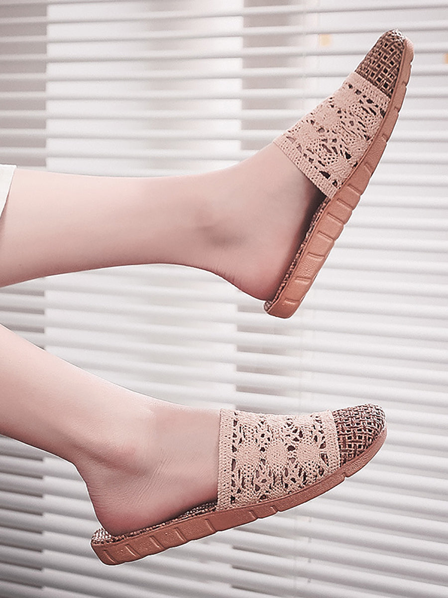 Summer Rattan Weaving Indoor Slippers Zz1011