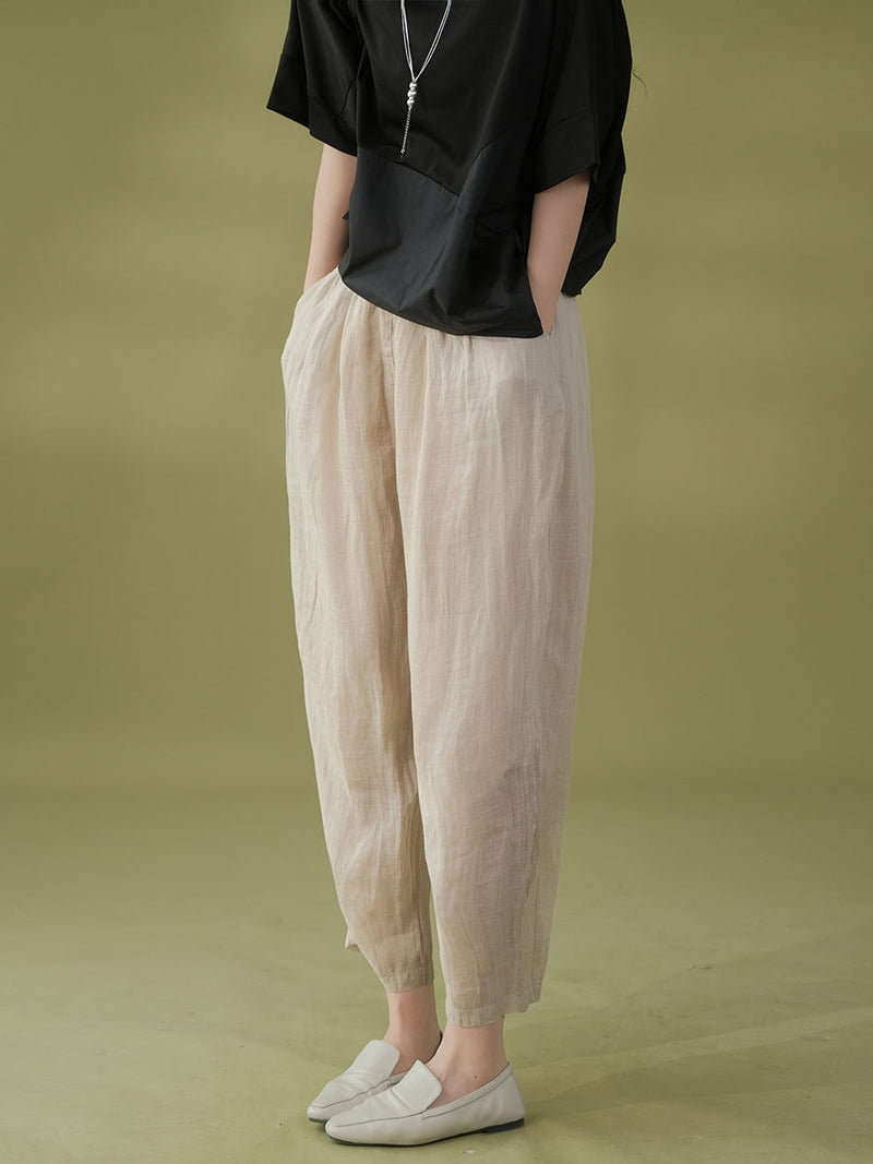 Summer Ramie Harem Pants Kl1022