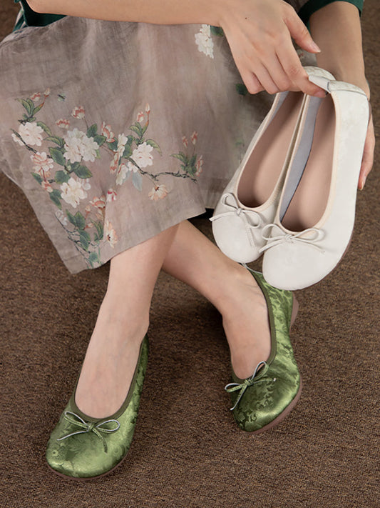 Summer Leather Flower Knurling Flat Shoes Ty1029