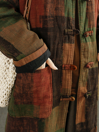Autumn 100%cotton Long Padded Coat Ai1062