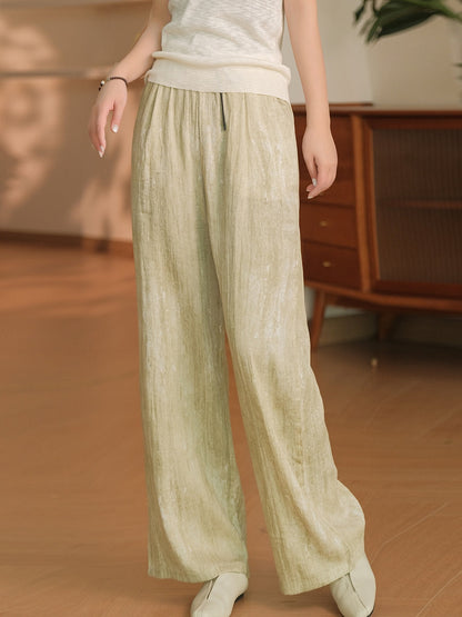 Summer Straight Linen Pants Op1055