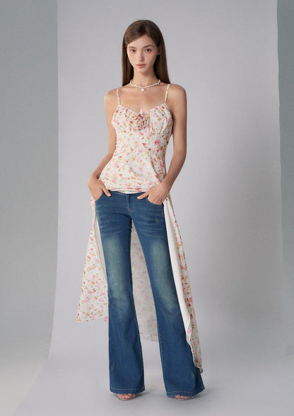 Diagonal Split Hem Maxi Dress