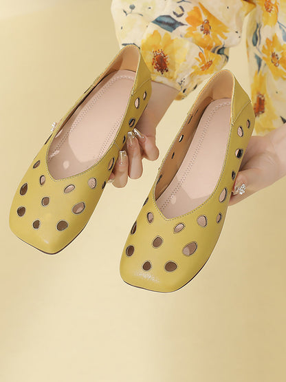 Summer Leather Cotout Soft Shoes Ty1038