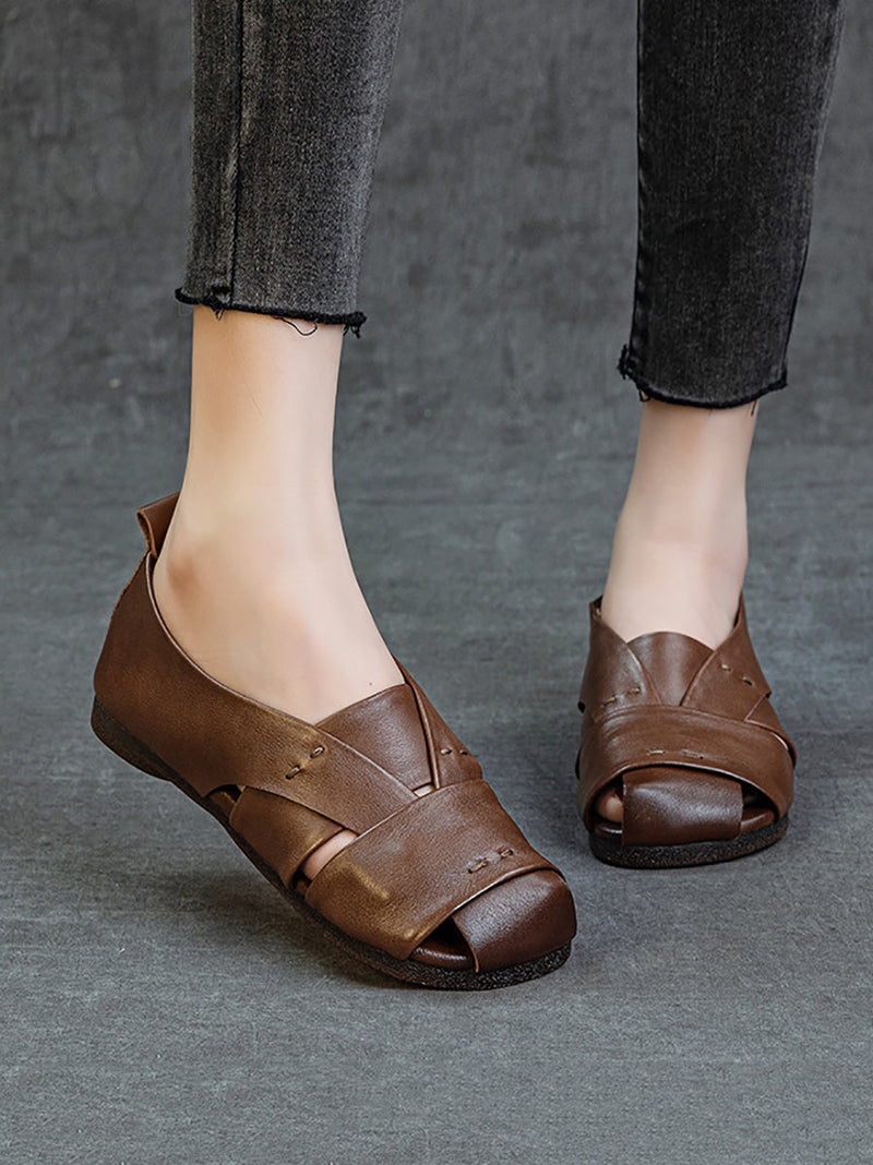 Flat Genuine Leather Sandals