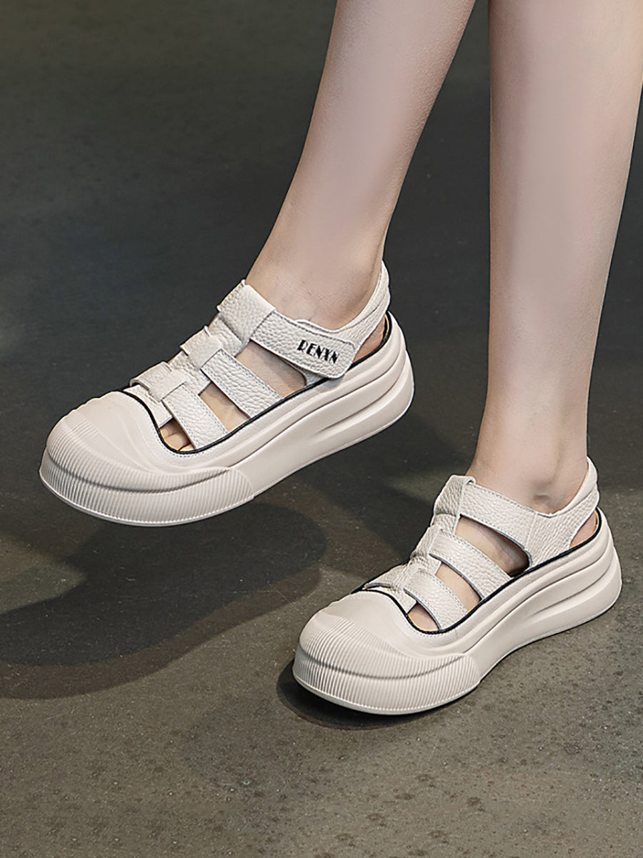 Summer Leather Platform Sandals Ui1019