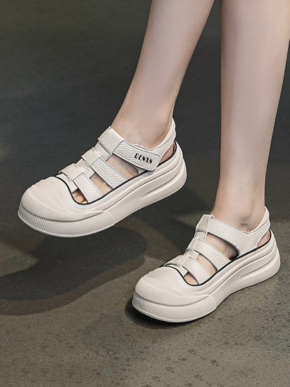 Summer Leather Platform Sandals Ui1019